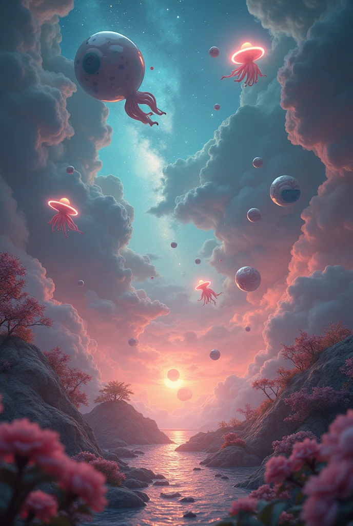 Vertical image on animated objects with ufology