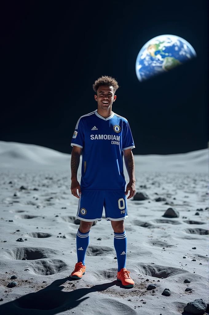 A Chelsea fan on the moon