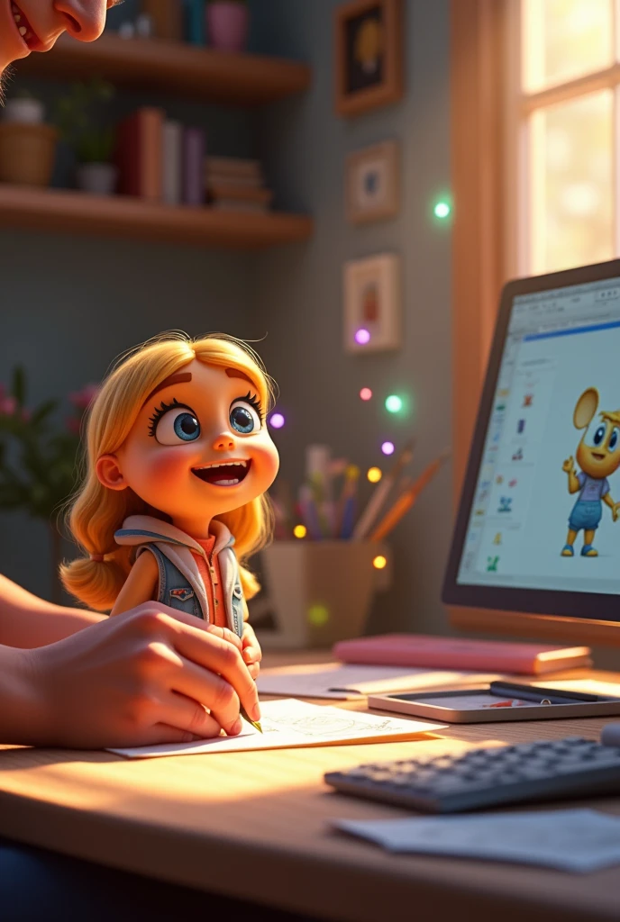 Make me a page where it shows that someone is creating a person that can be female or male, to create a character that is Pixar or Disney style