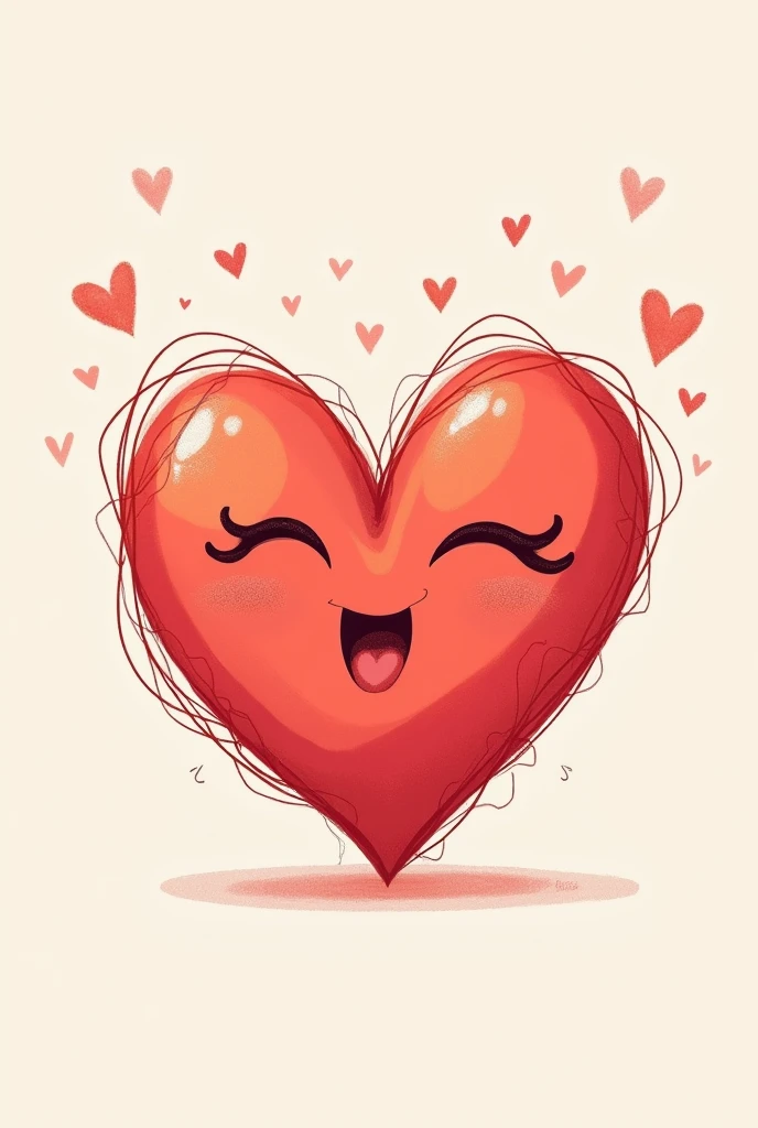 Animated drawn heart