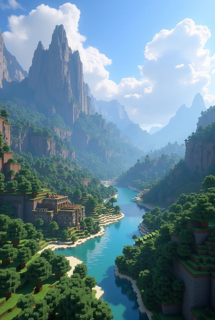 Give me a nice Minecraft background for a PC wallpaper of 1920x1080 pixels