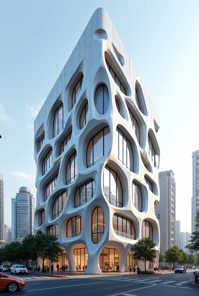 Parametric facade architecture of commercial 