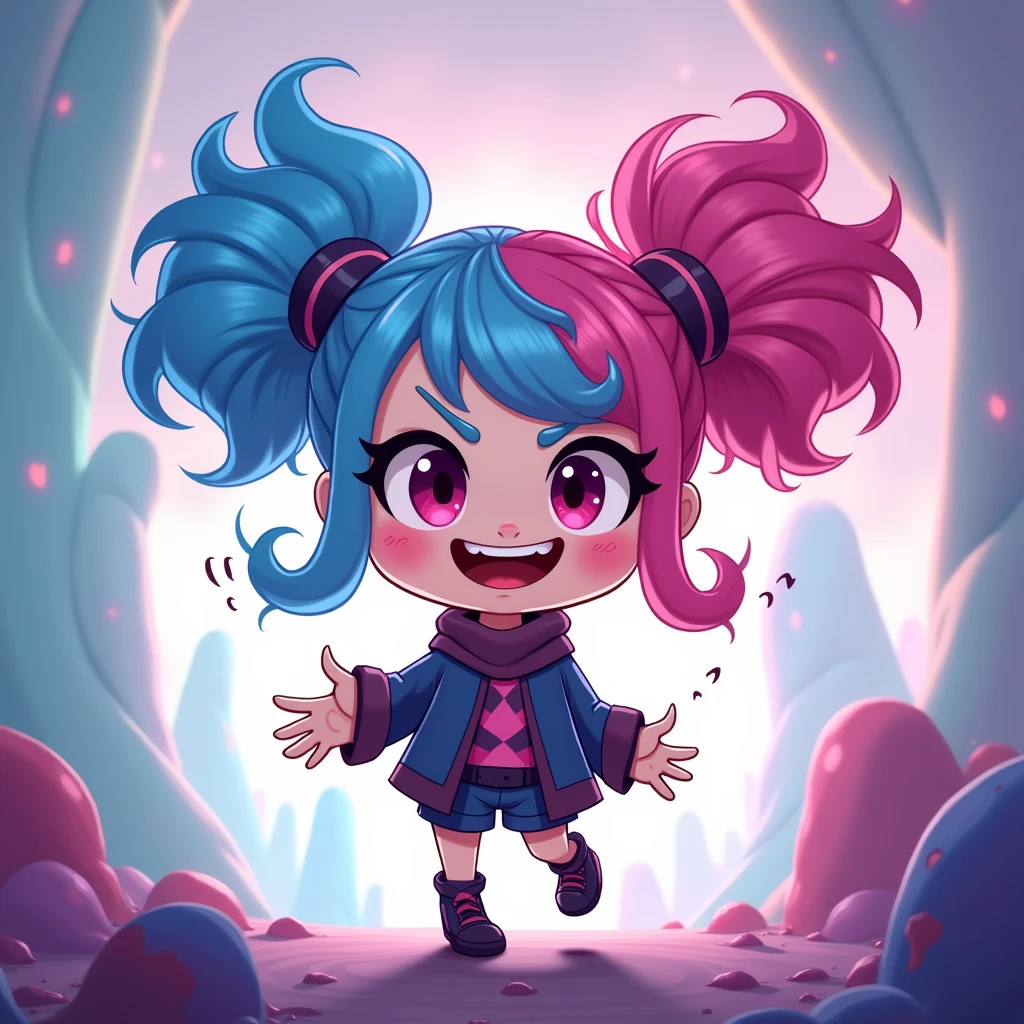 jinx, arcane, cartoon, cute, butty