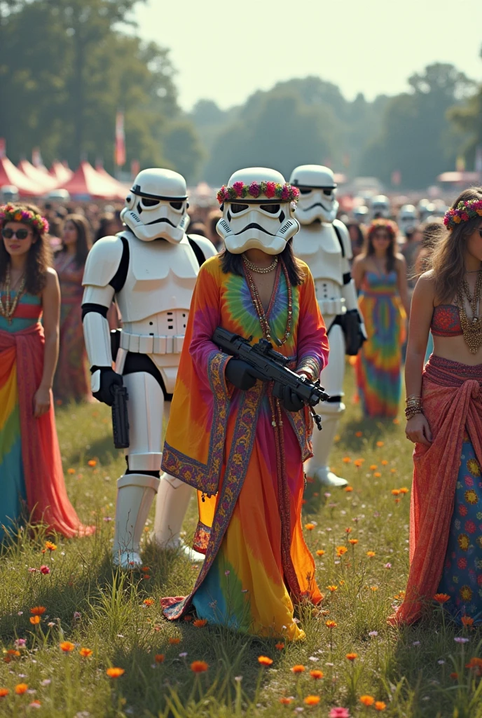 Stormtrooper dress hippies clothes dance  at Woodstock 