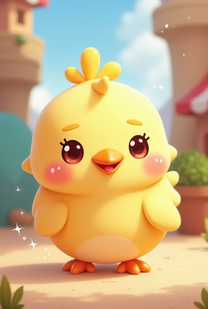 Draw me a cute, animated, kawaii video gamer chick I want A CHICKEN A more kawaii CHICKEN please more tender more animated more tender please more tender more tender animated and cute