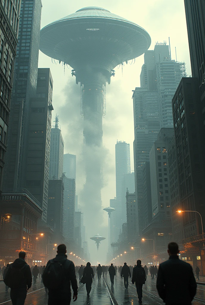 City invaded by aliens