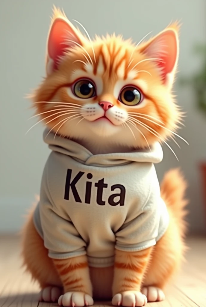 cat with shirt on and the words kita