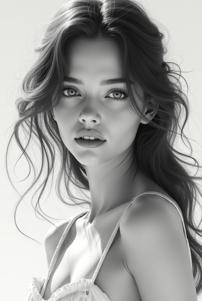 photorealistic,super realistic female portrait (3D pencil drawing:1.4)Minimalistic,detailed illustration,sunny day,masterpiece,perfect anatomy best quality,high quality rendering