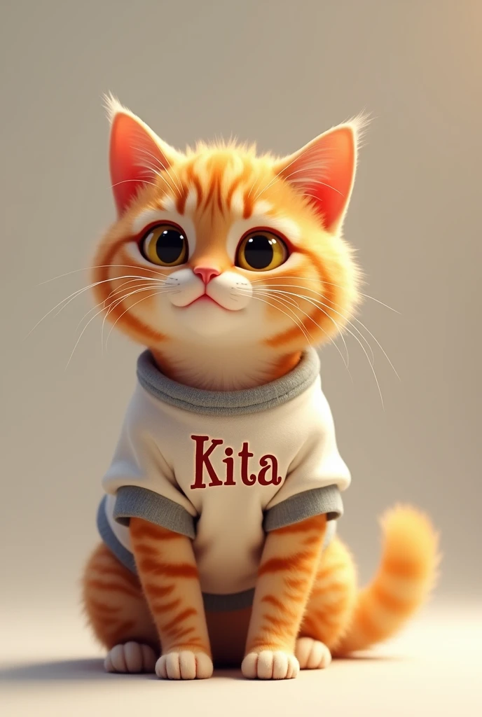 cat with shirt on and the words kita