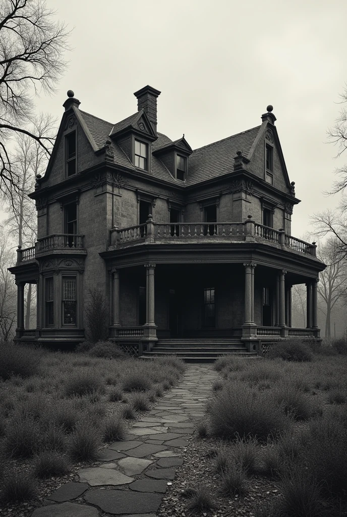 I want old pictures of big houses that have been burnt down