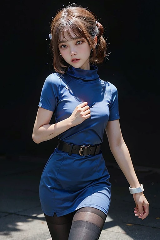 {{work of art}}, {{{highest quallity}}},{{very detailled}},sf2 to,princesa peach,Combat posture,from sideways,cowboy shot,focus on the legs{{{Combat postureの成熟した女性}}},{{疲労でsweatをかいている成人女性}},sweat,,breasts small,{{blushful}},{{V-shaped eyebrows}},{{blue clothing }},{{short sleeve scarves}},{{{Blue Chinese dress with golden lines}},{Bunhead}},{},, ,{{thorn bracelet}},{{tied up hair}},,{ {fine legs}},{{white belt}},leggings marrons,brown tights,slenderbody}}{{ blue pelvic curtain}}, booties, range, {{brown pantyhose}}, ,,blush,wrinkles ,amount,close your teeth,suffering,V-shaped eyebrows.,sweat gotejamento,Medium chest ,get angry,fight ring,,Bunhead,Good coverage,struggling pose,