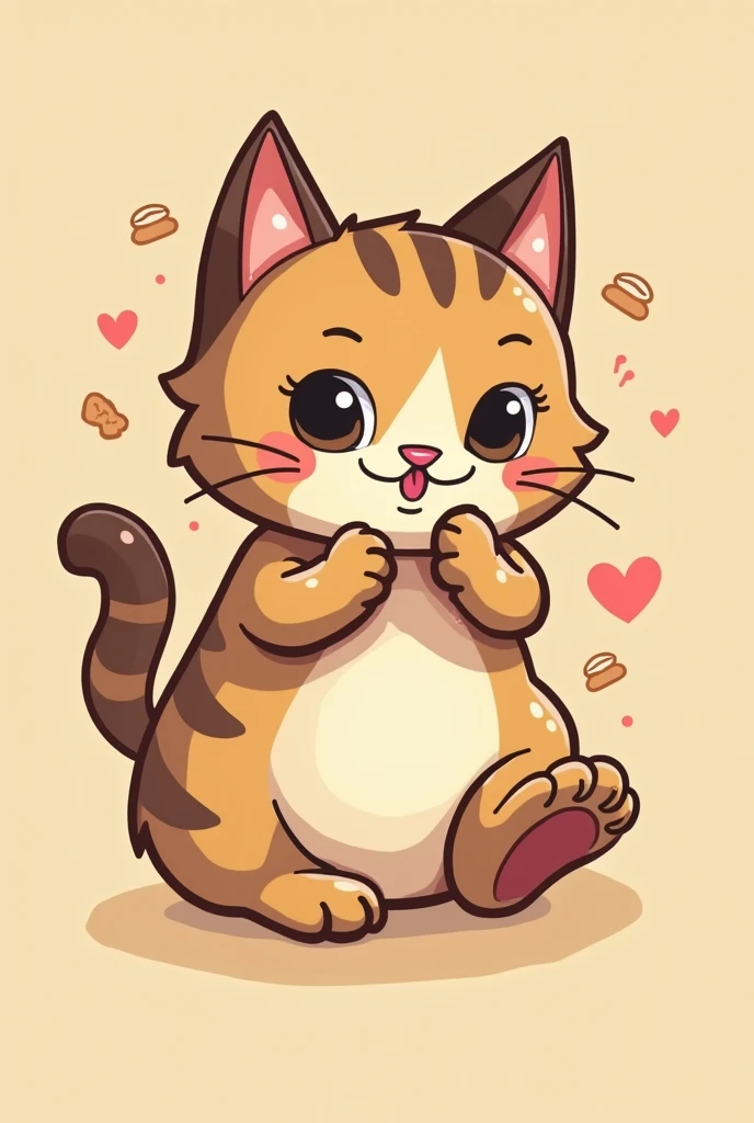 Isologo for D'cookie bakery and one letter is a cat