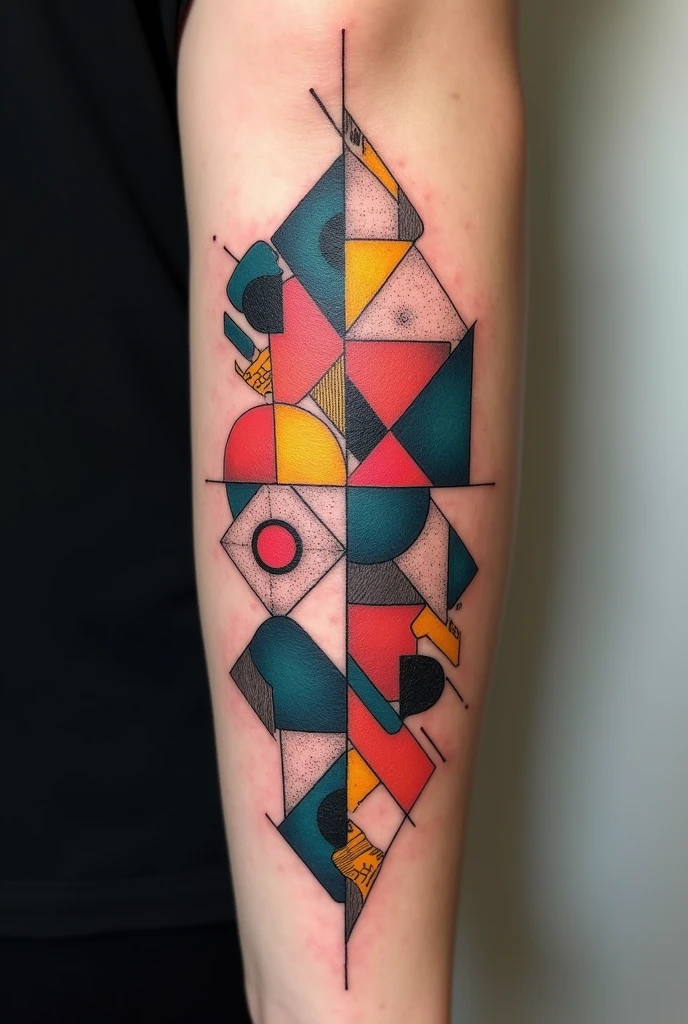 Tattoo of the tile mosaics of the ray movement that starts in the north of Brazil, use featuringo base as imagens desse site https://www.archdaily.featuring.br/br/997637/lightning-that-splits-architecture-between-shards-and-colors-in-the-stop , offwhite,tatoo,preto e offwhite,tatoo pequena,no triceps