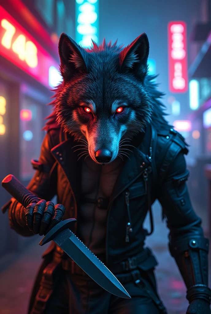 Wolf knife flash building Cyber Pub