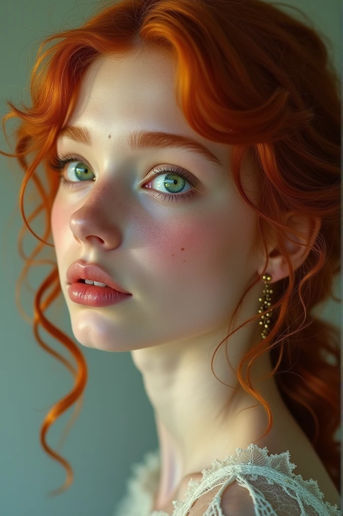 redhead ager, greeneyes, skin fair