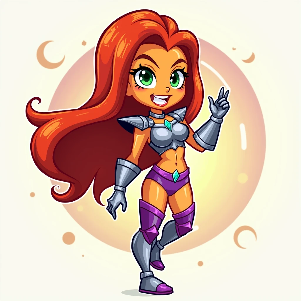 Cool cartoon design of Starfire in Teen Titans cartoon
