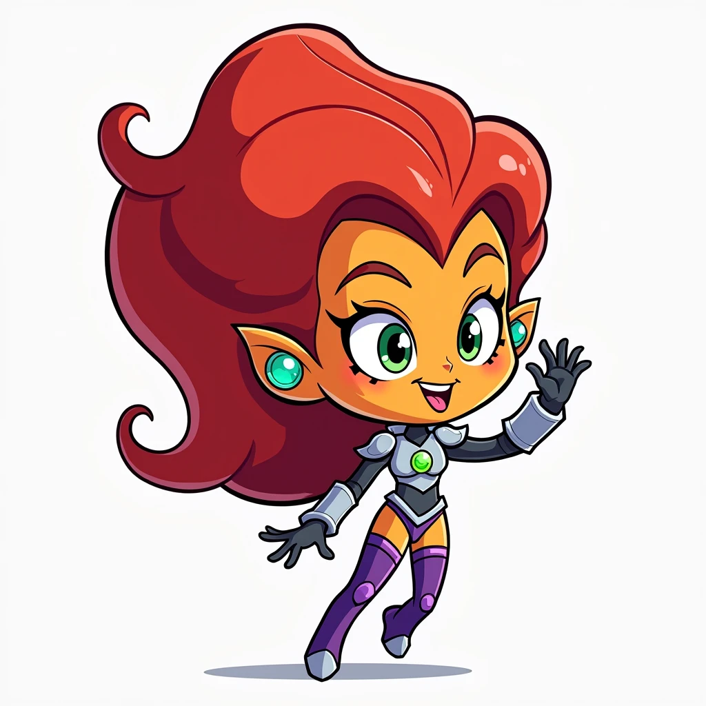 Cool cartoon design of Starfire in Teen Titans cartoon