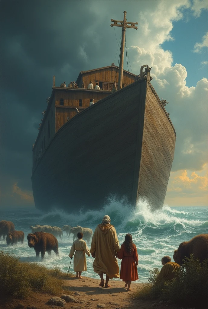 Noah, his children and ark