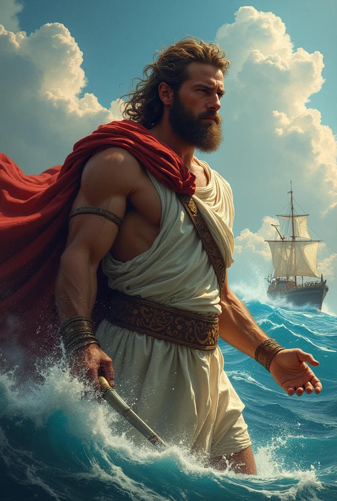 The Greek hero Odysseus in Homer's Odyssey. Throughout his perilous journey home, Odysseus consistently displays sangfroid—remaining calm and composed in the face of danger, whether he is navigating past the Sirens or escaping the Cyclops, Polyphemus.