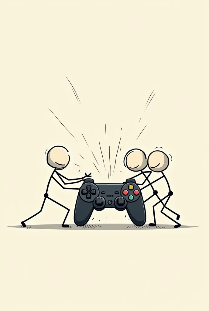 Put 4 Stickmans fighting for a controller
