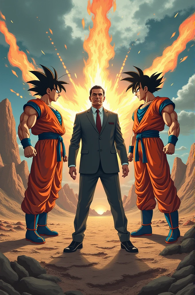 Son goku and vegeta against nicolas maduro