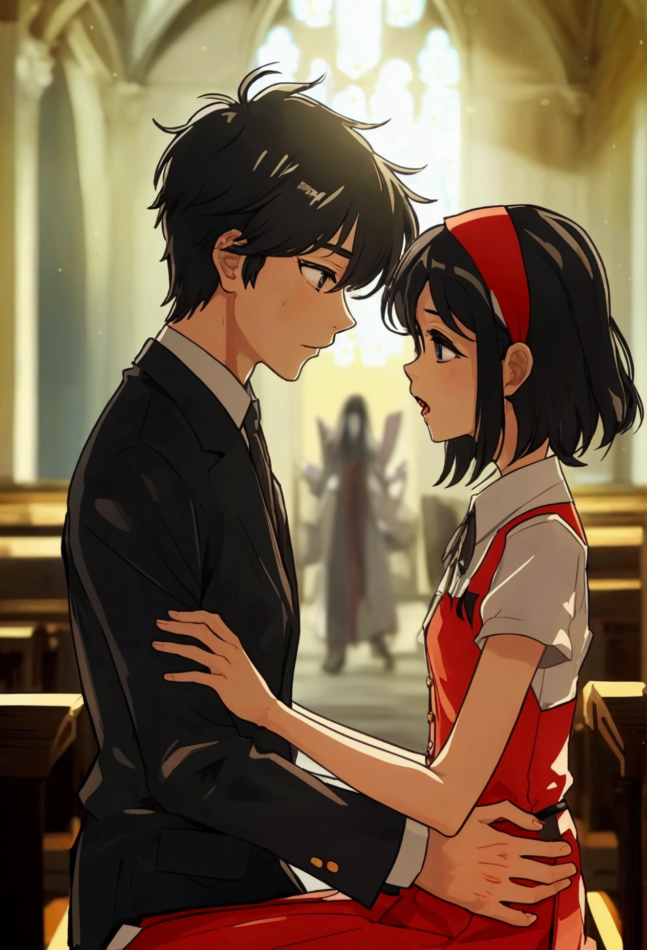 Jesus Christ encounters Hanako in a church, where she explains her pranks on her teacher. He seduces her by touching her intimately inside the church, silencing her moans, and then leads her to Mr. Richard's classroom. Jesus forces Hanako to straddle Mr. Richard's face, making her receive oral pleasure as punishment. While this is happening, Jesus summons a carnal entity to tease Hanako's breasts, mingling her discomfort with pleasure.