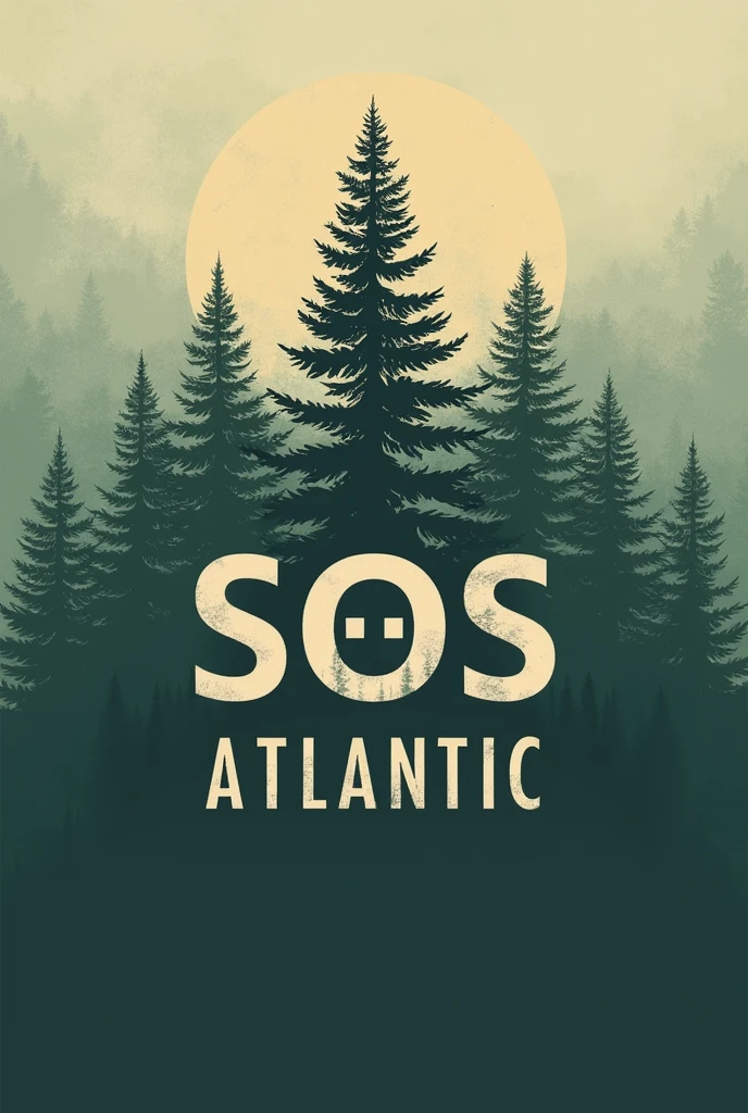 Create a written app logo " SOS Atlantic" and that has to do with the forest
