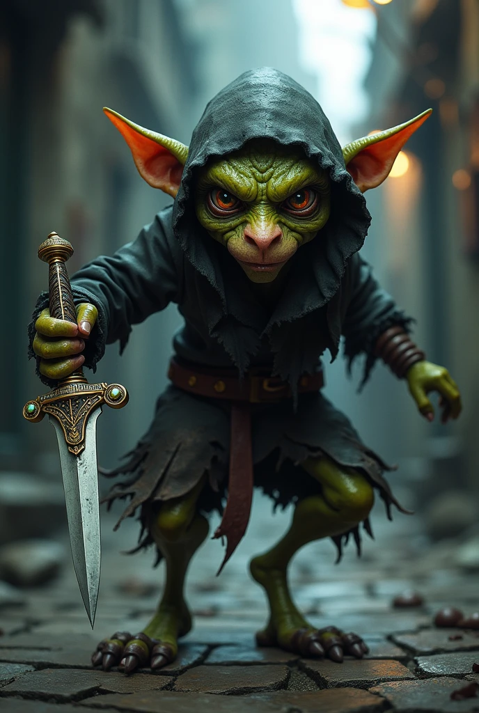 Goblin thief, HD, dagger with poison