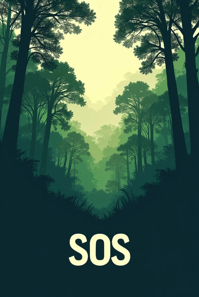 Create a written app logo " SOS Atlantic " and that has to do with the forest