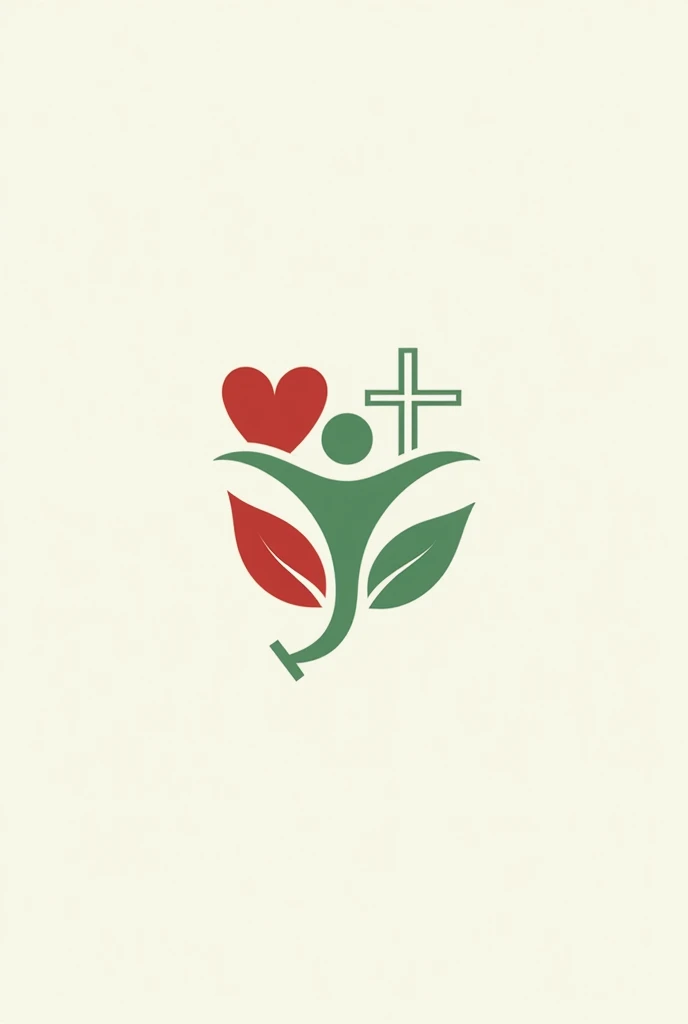 Health symbols: A cross, heart, a stylized human figure, or a leaf that symbolizes nature and well-being.