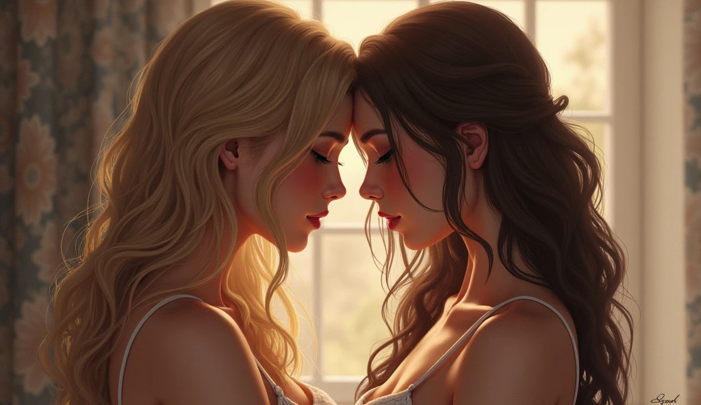 Beautifull girl, 2 girl, lesbian, nsfw