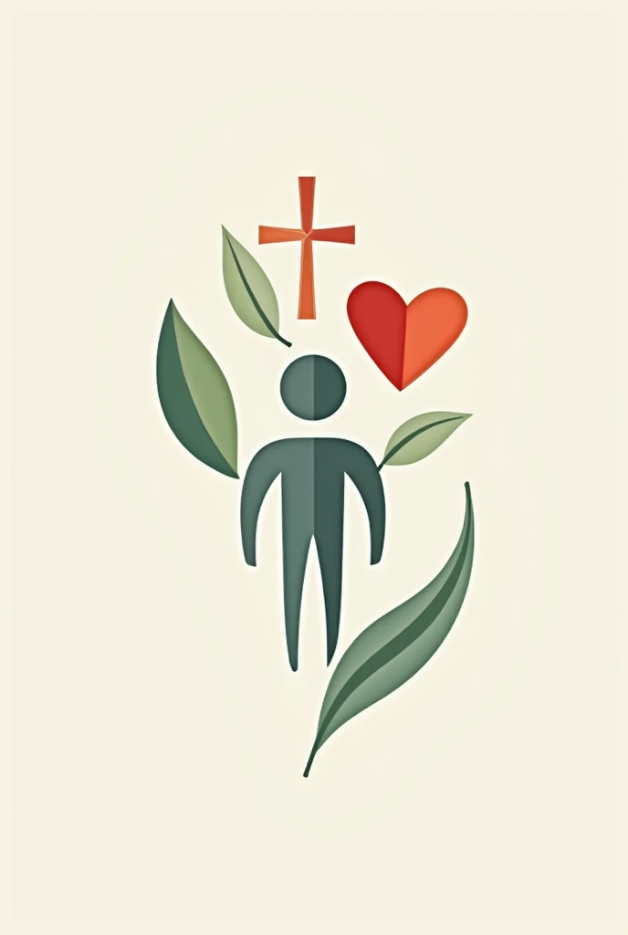 Health symbols: A cross, heart, a stylized human figure, or a leaf that symbolizes nature and well-being.