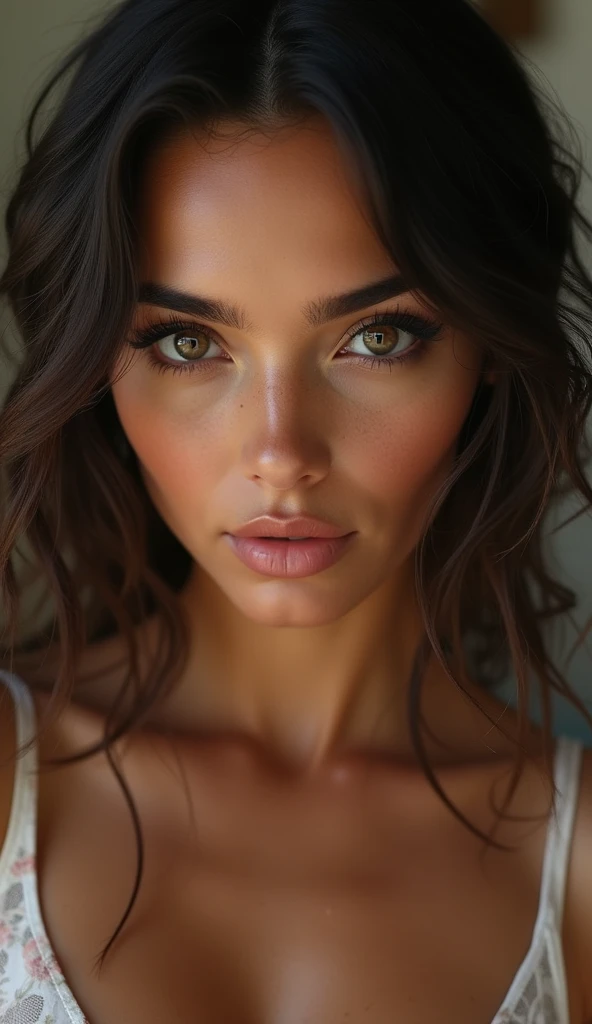 Madison beer, realistic photorealistic detailed skin texture, intricate details, beautiful detailed eyes, beautiful detailed lips, extremely detailed face, long eyelashes, sensual pose, naked, bare feet
