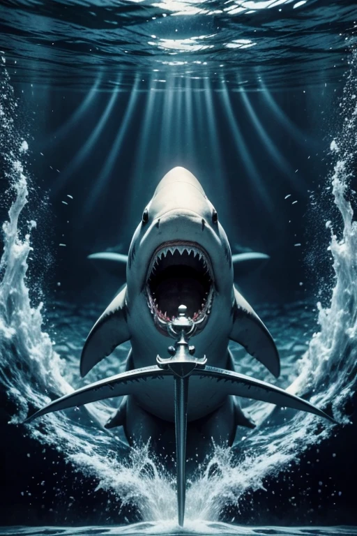 shark with an anchor