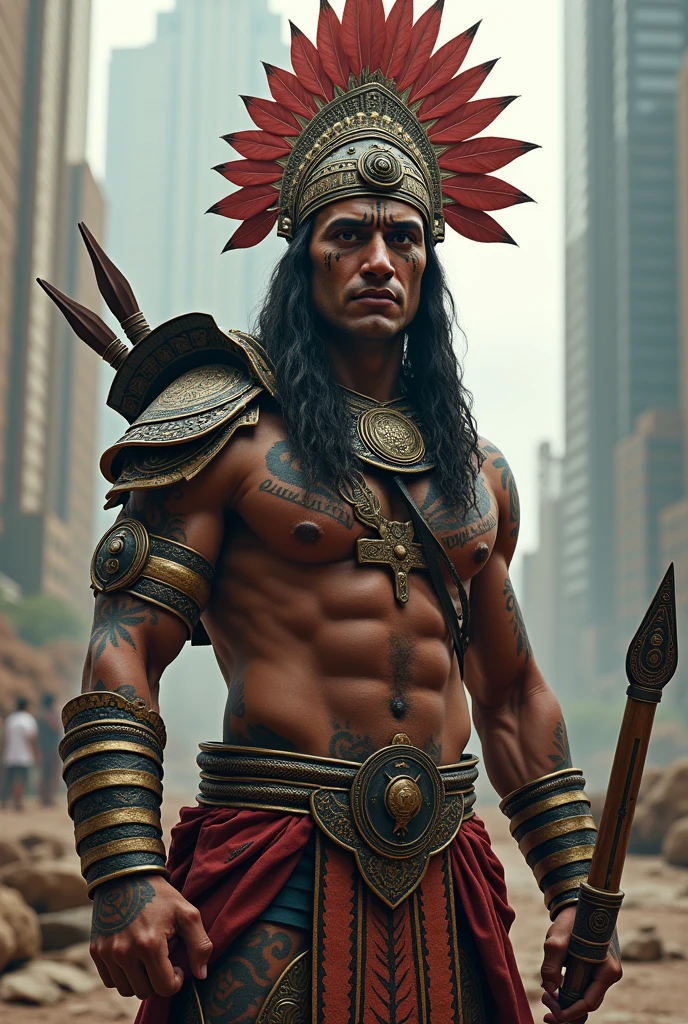 A modern Aztec warrior