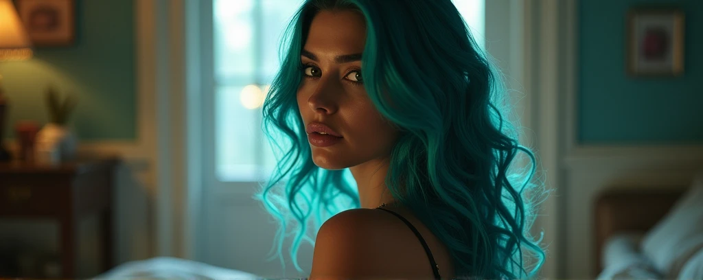 Beautifull girl, nsfw, NSFW, hair color cyan, pawg
