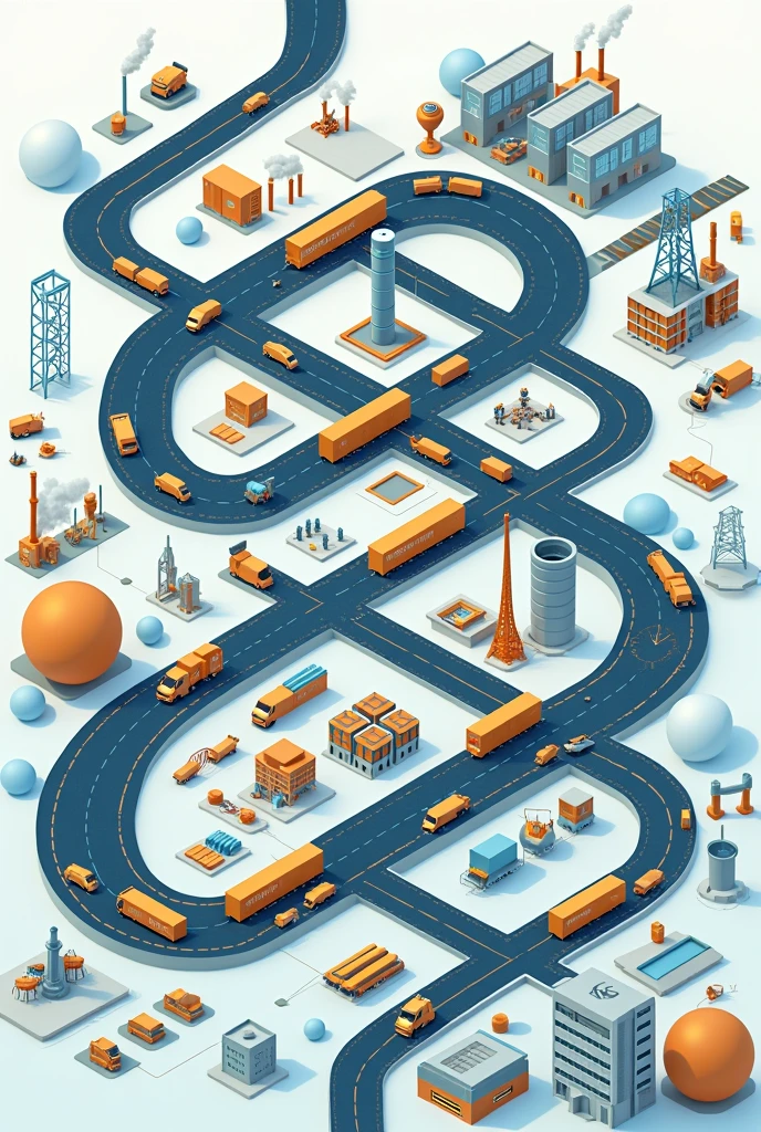 Supply chain with each step within it, in an understandable way 