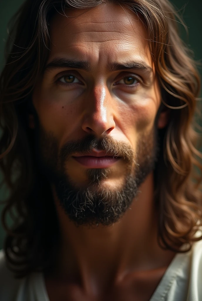 portrait of jesus christ, moderno, cinematic lighting, Depth of field, bokeh, 真实感, photorrealistic, hyper真实感, professional photograpy, ultra HD, dslr, HDR
