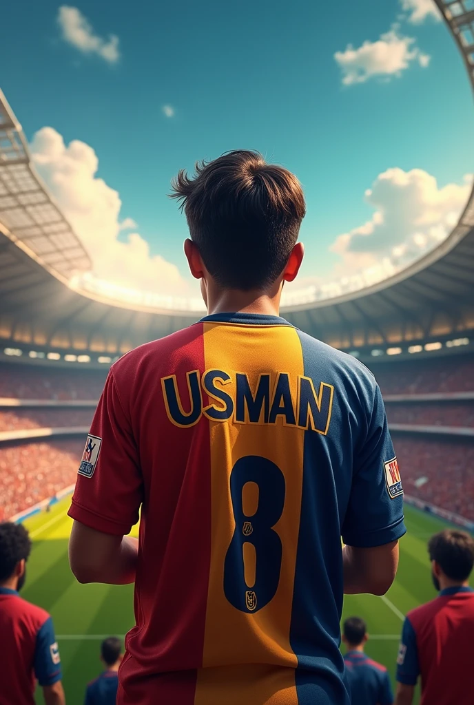 im watching football wearing jersey name should written as usman