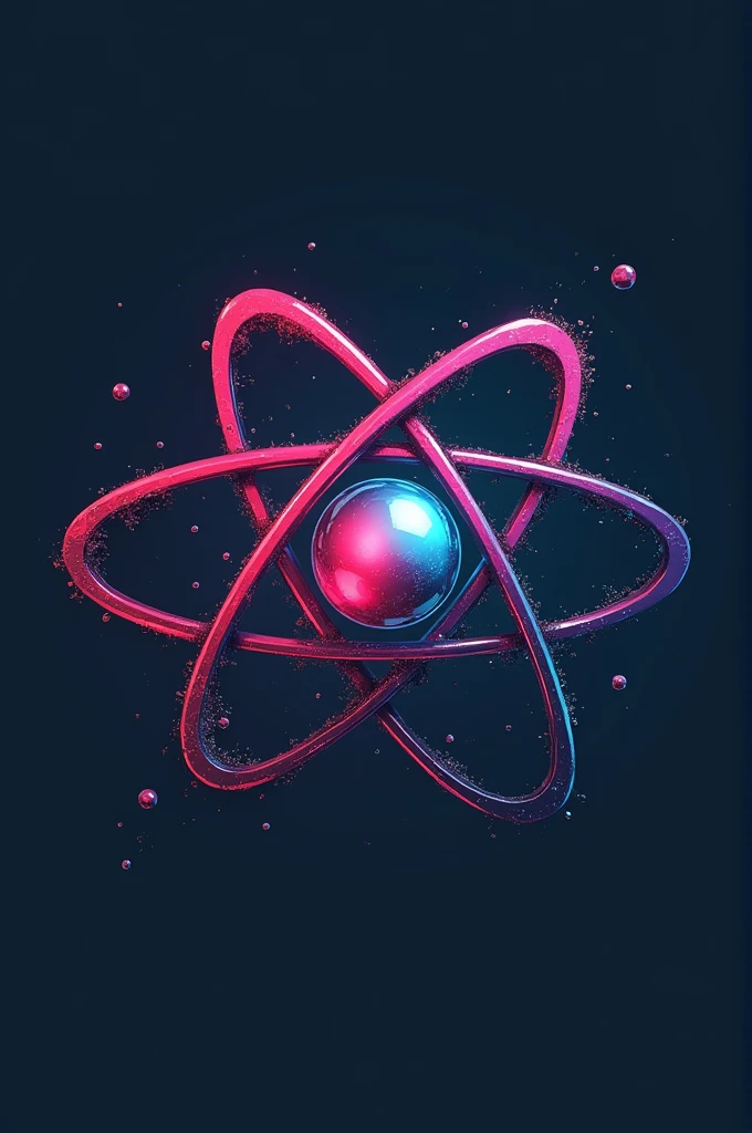 Create a minimalist logo about physics and nuclear engineering for the IPN ESFM school, but not just an atom god, that looks eighties and futuristic