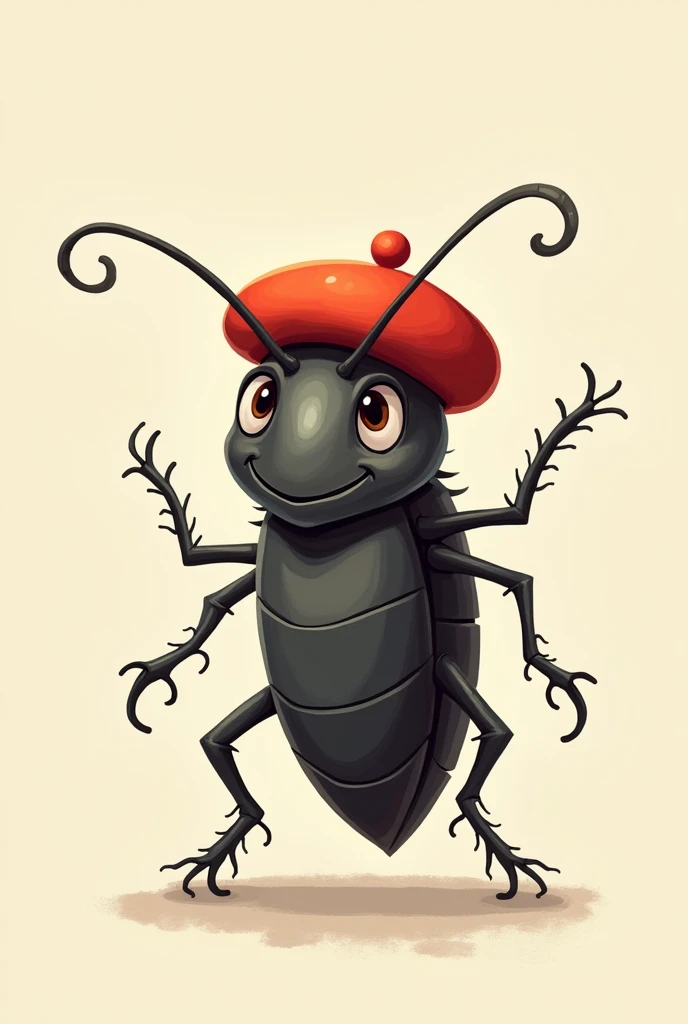 A cockroach with a red beret