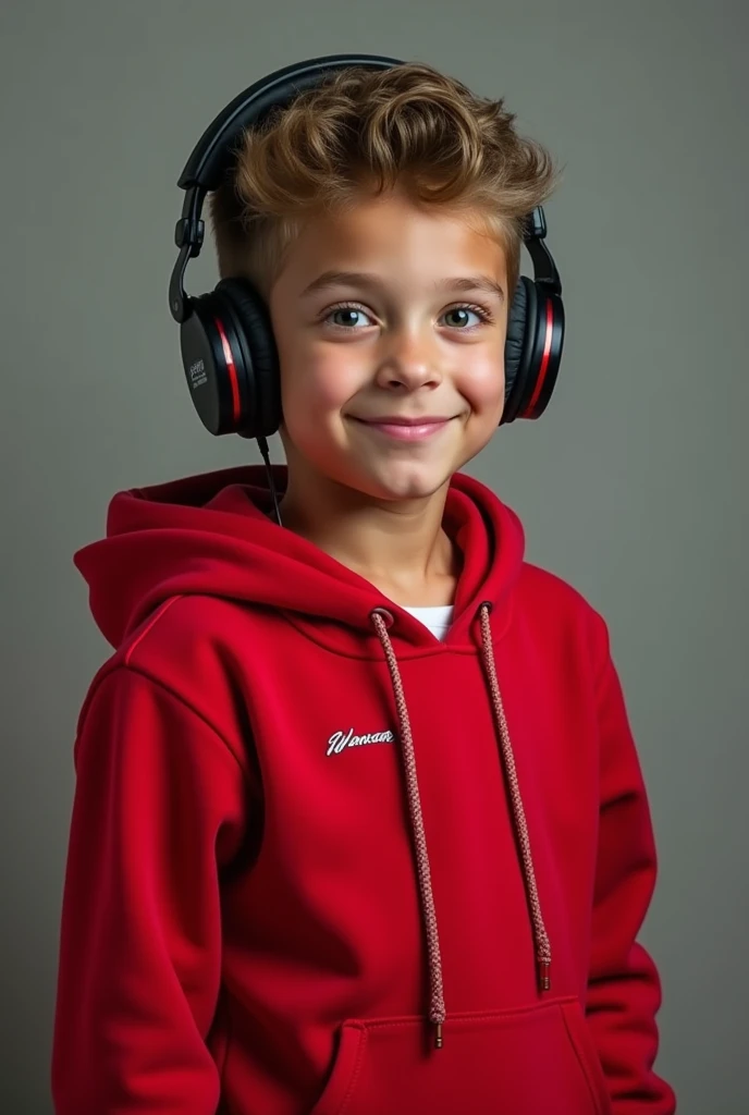 A boy walking on road in the evening and listening song his in headphone