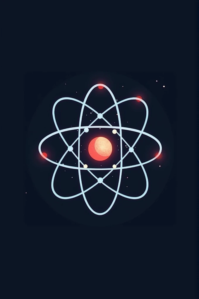 Create a minimalist logo about physics and nuclear engineering for the IPN ESFM school, but not just an atom god, that it looks eighties and futuristic but put stupid letters on it