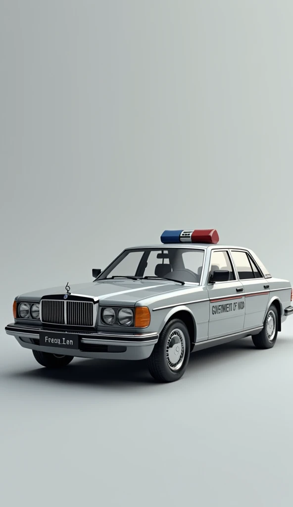 3D model car,Government of India is written on the car