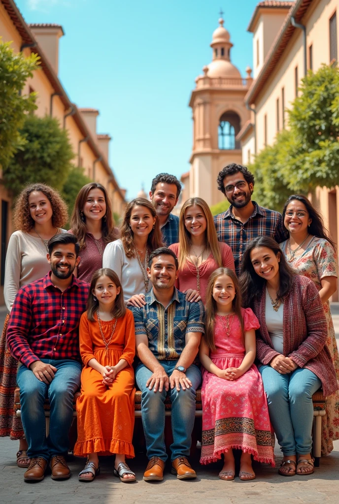 Photo for a family WhatsApp group where half of the group members are from Huelva, Spain, and the other half from Córdoba, Spain. The photo must be related to this.