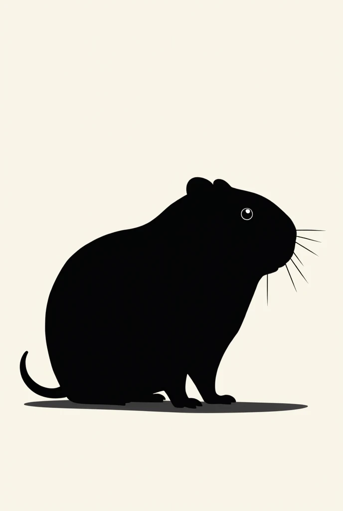Silhouette of guinea pig