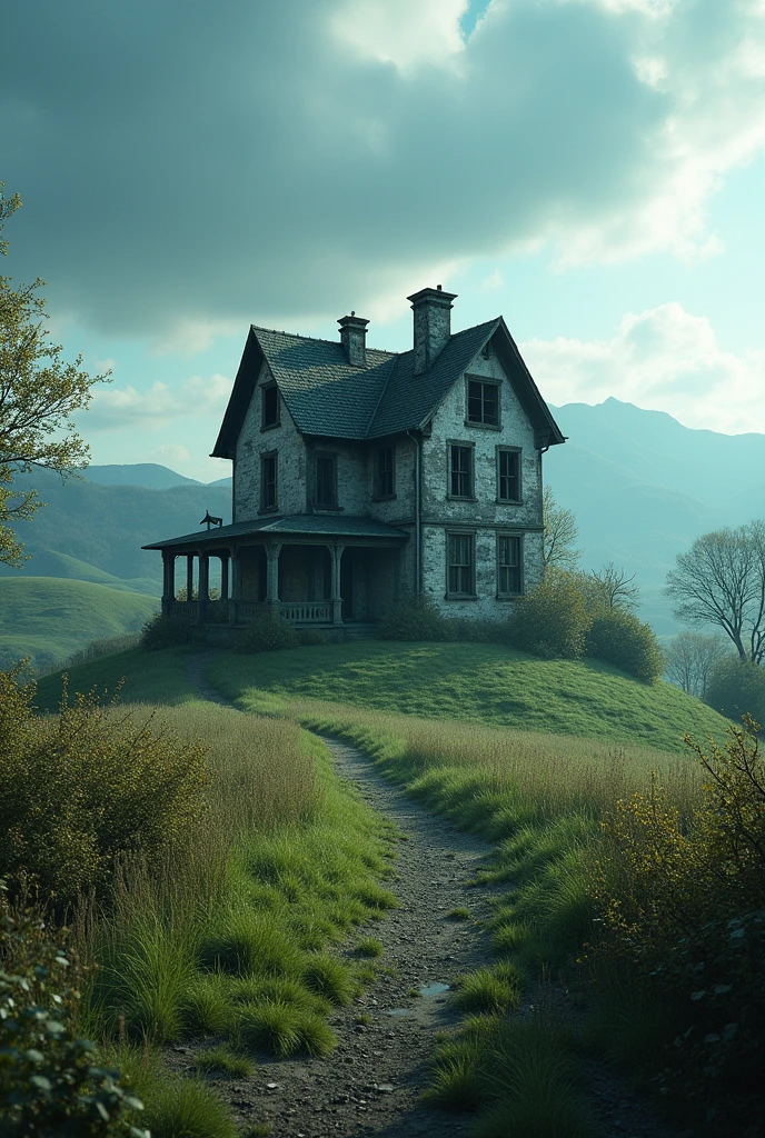 Easy scenery with horror house