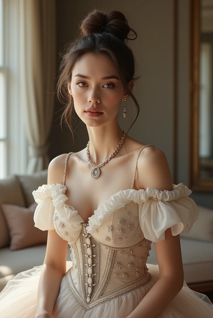modern day version of marie antoinette, a elegance woman from upper-class family in Austria