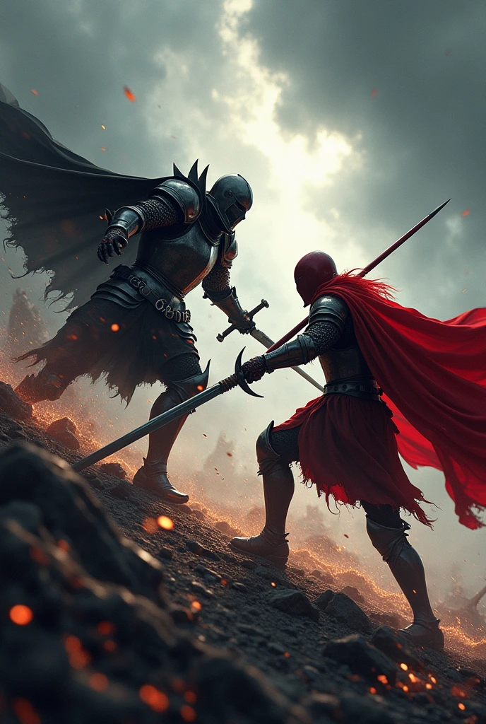 Dark Knight and red Knight batlle
