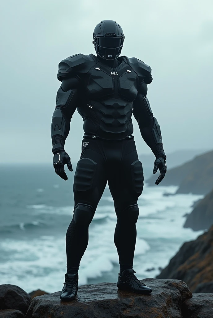 North Atlantic black football uniform